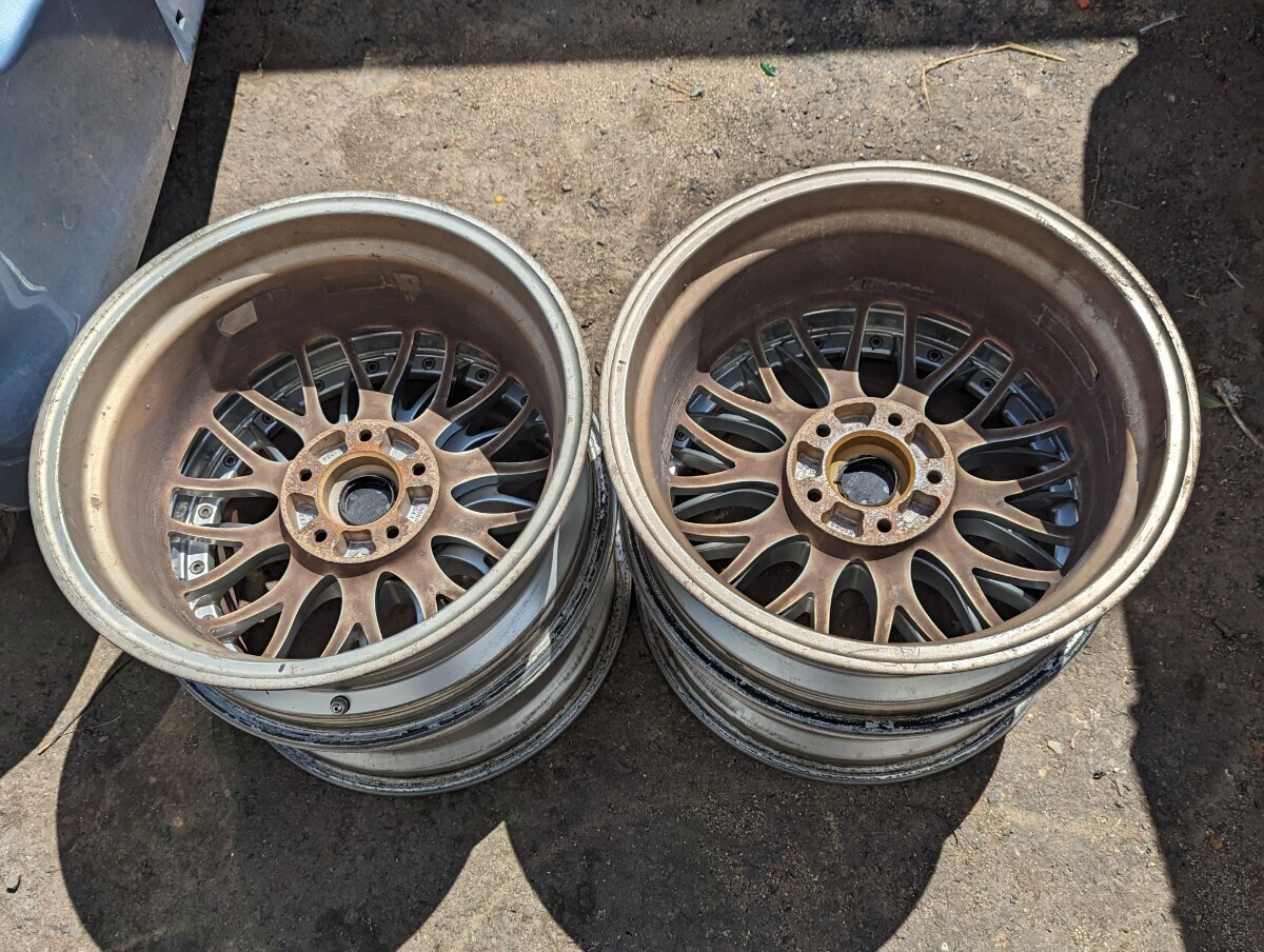 7J-17インチ オフセット+45 5穴114.3 4本 ブリヂストンアルミホイール検索BRIDGESTONE TOPRUN GLITZER BBS 17メッシュホイール _画像3