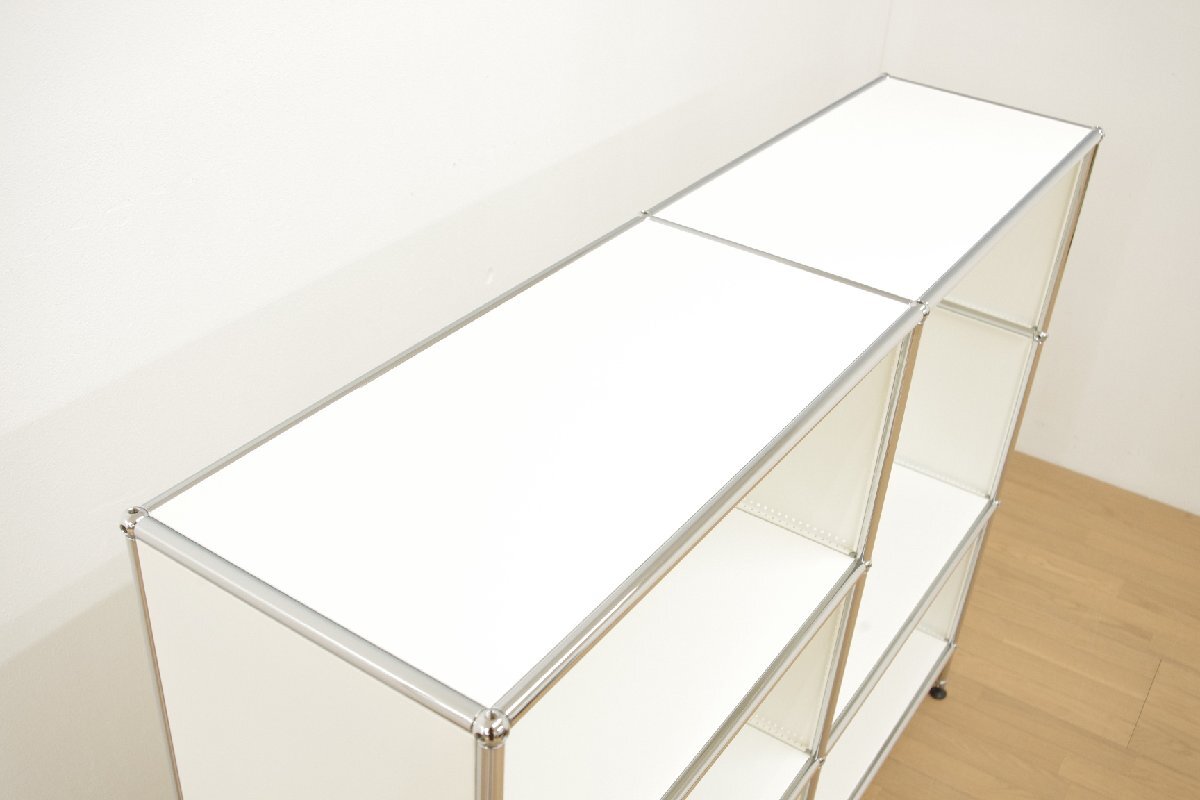  beautiful goods USMHaller is la- cabinet 2 row 3 step system unit pure white open shelf rack living storage high board modern 