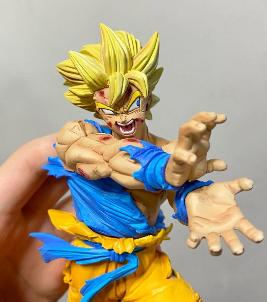 リペイント 孫悟空 BWFC ドラゴンボール DRAGONBALL ドラゴンボールフィギュア フルリペイント 孫悟空 超サイヤ人 一番くじ SMSP の画像7