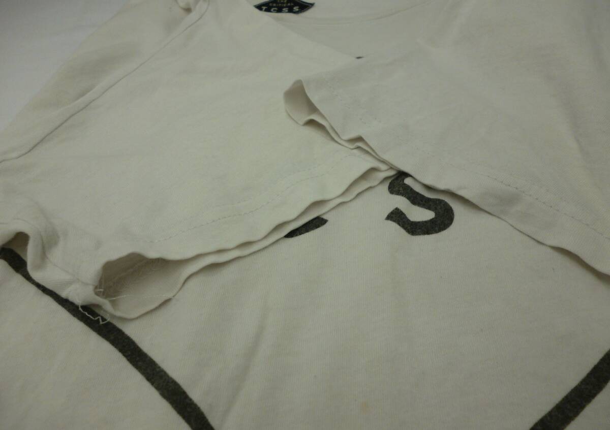 TCSS　ティーシーエスエス　半袖Tシャツ　ブランドロゴ　シンプルデザイン　ホワイト　MEDIUM　夏　メンズ　Y-459え_画像9