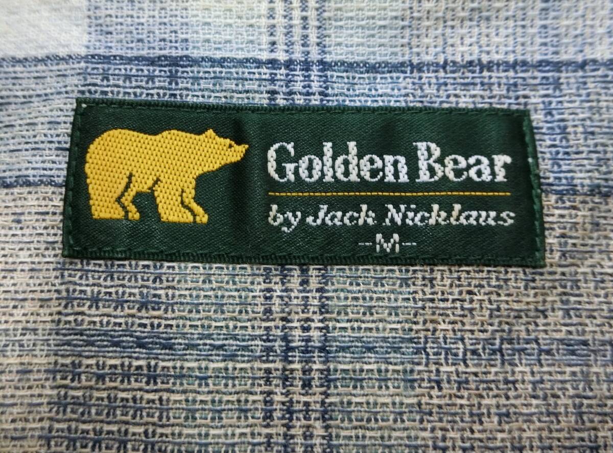 Golden Bear ゴールデンベア メンズ Mサイズ 青 ブランドロゴ 半袖 ワンポイント 夏 Y-192_画像8