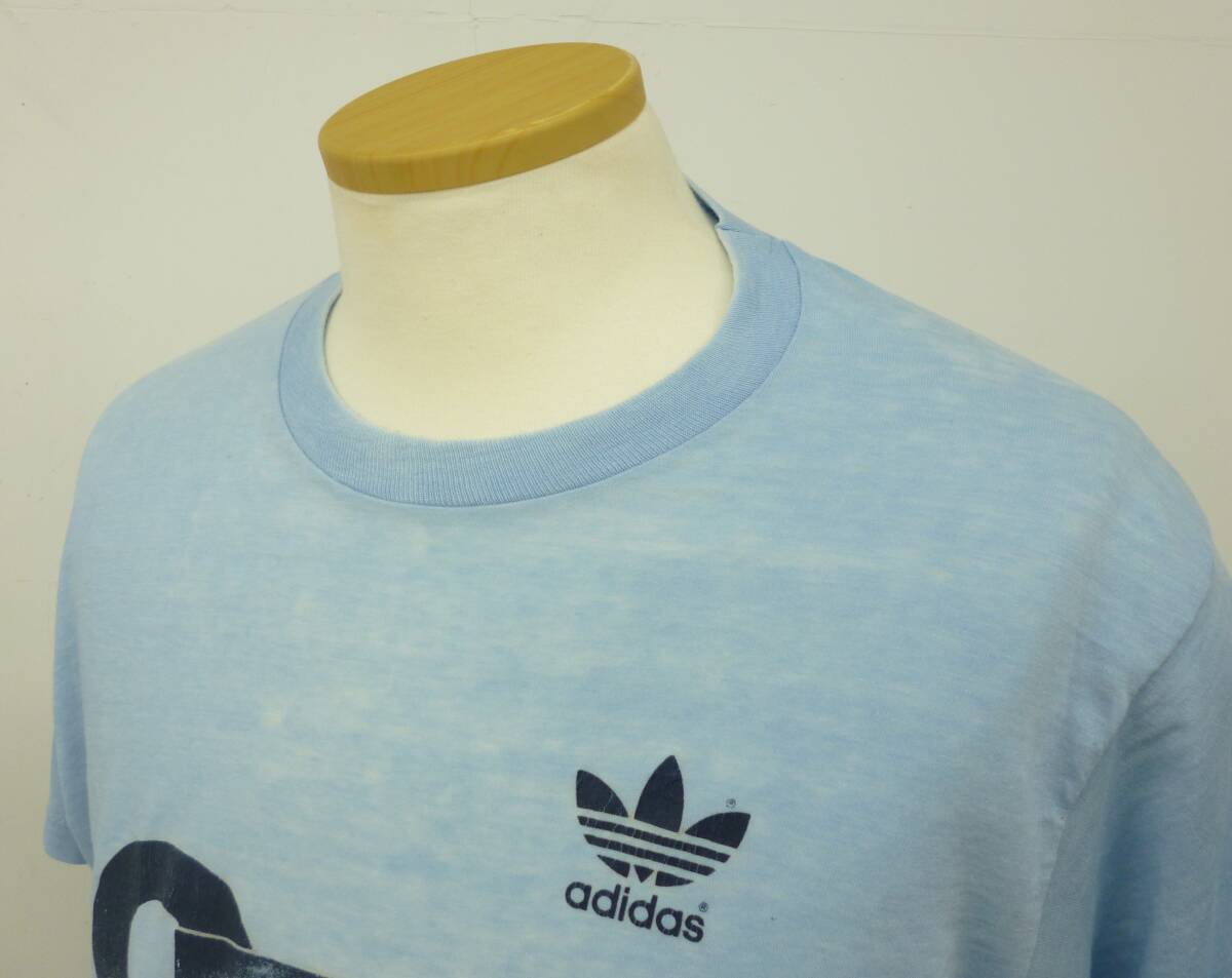 adidas　半袖　Tシャツ　オリジナル　ブルー　夏　メンズ　Y-261あ_画像2