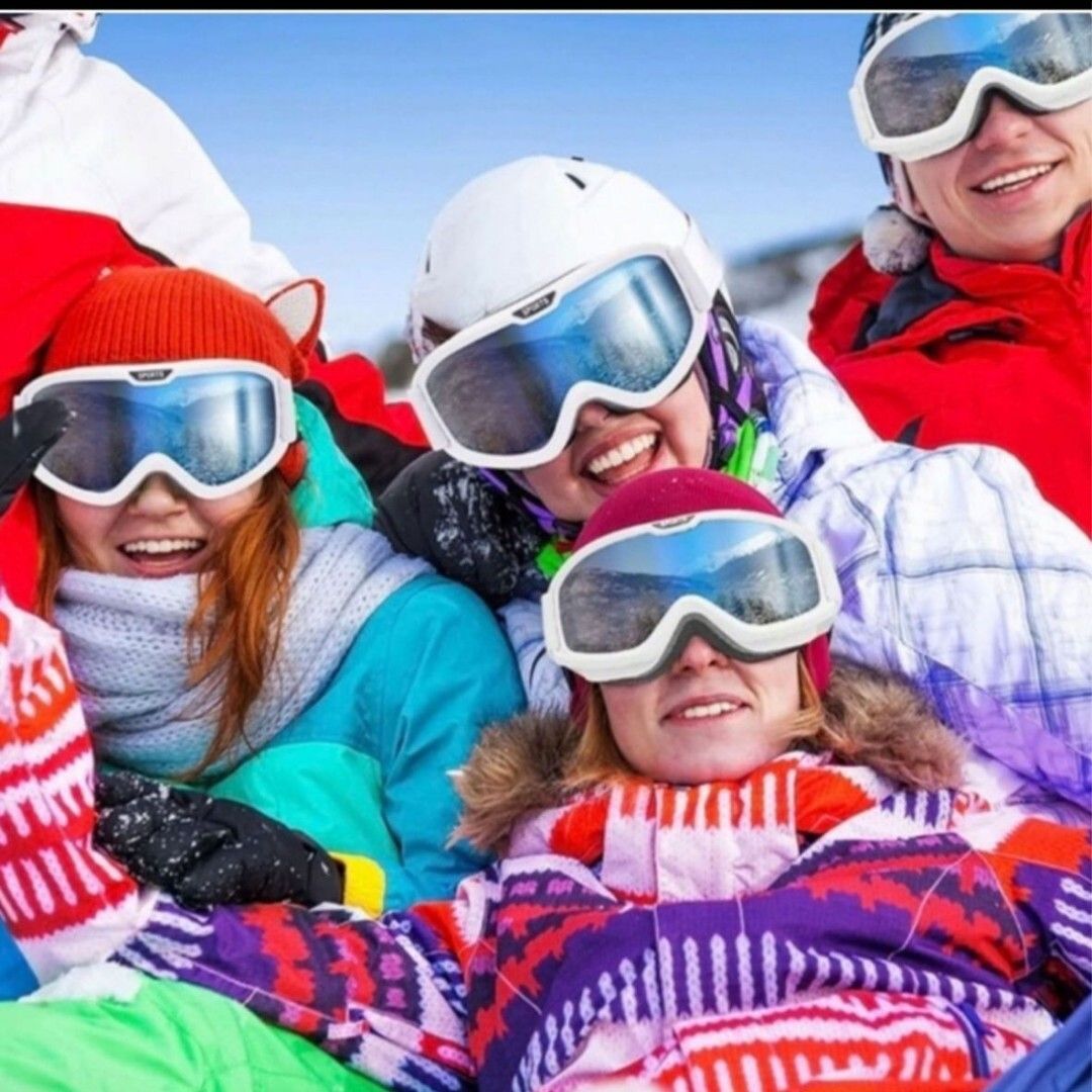 スキーゴーグル 超180°広い視界 球面 スノーゴーグル 子供用 スノーボードゴーグル 99%UVカット 全天候対応 通気