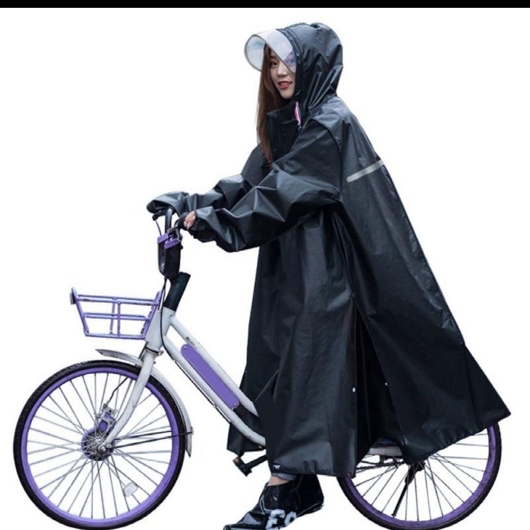 最新版 レインコート　レディース　雨具　自転車　バイク　魔法レインウェア　ロングvレインポンチョ　おしゃれ　超軽量　防風防水防塵