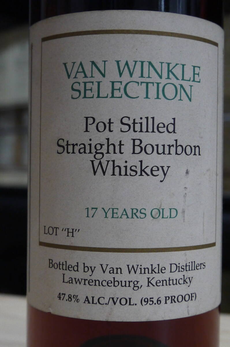 Van Winkle Selection 17years LOT"H" 47.8% 750ml ヴァンウィンクル17yrs 東亜商事正規品の画像2