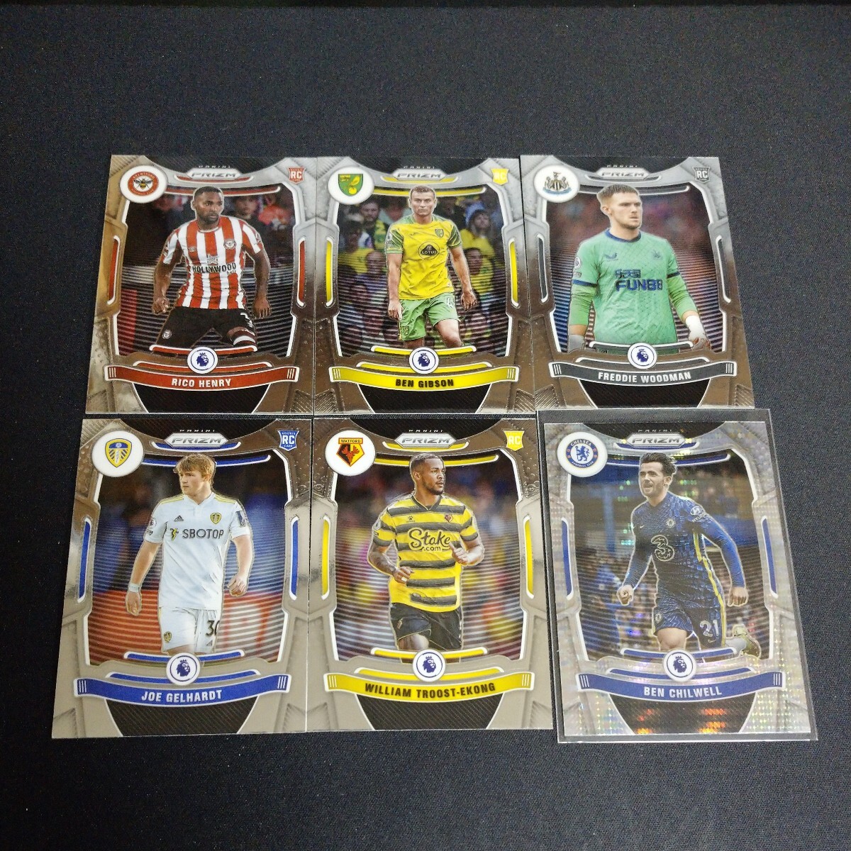 2021 22 Panini Prizm Premier League Soccer カードセット RC Incert Parallel Silverの画像3