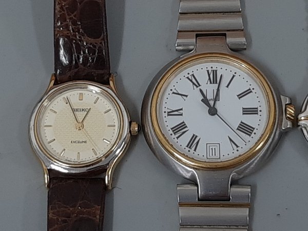 0301U65　時計　腕時計　ジャンク品　おまとめ　SEIKO　Dunhill　FOSSIL　EMPORIOARMANI　_画像2