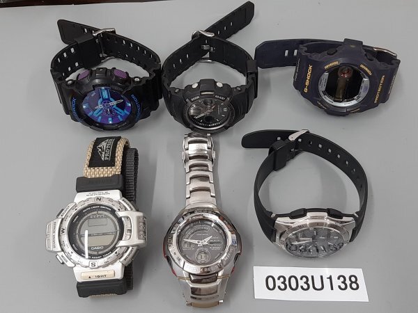 0303U138　腕時計　ジャンク品　おまとめ6点　CASIOカシオ　G-SHOCK　など