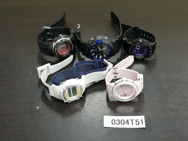 0304T51 腕時計 ジャンク品 おまとめ5点 CASIOカシオ G-SHOCK Baby-Gの画像1