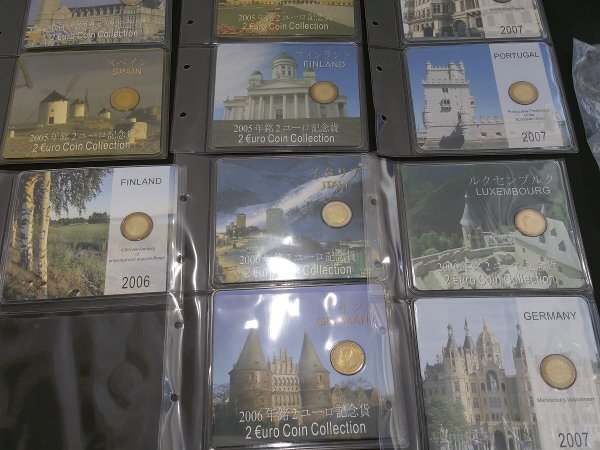 0304S31　世界のコイン　アルバム　2ユーロ記念貨コレクション　イタリア　スペイン など_画像3