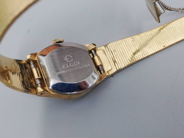 0304B6　時計　腕時計　懐中時計　ジャンク品　おまとめ　SEIKOセイコー　ELGINエルジン　など　※刻印有り_画像8