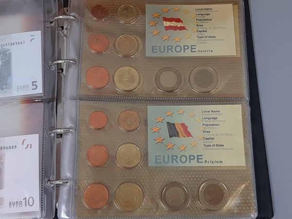 0304U66　世界のコイン　硬貨　コインアルバム　ユーロ　オーストリア　フィンランド　フランス　ドイツ　イタリア　など_画像7