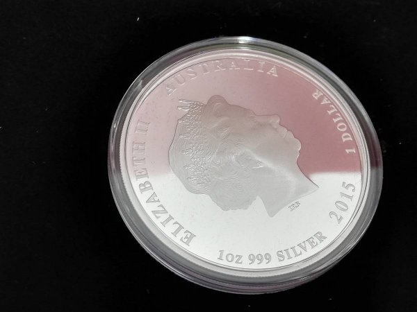 0304B56 世界のコイン オーストラリア 羊 GOAT カラーコイン ケース入りの画像7