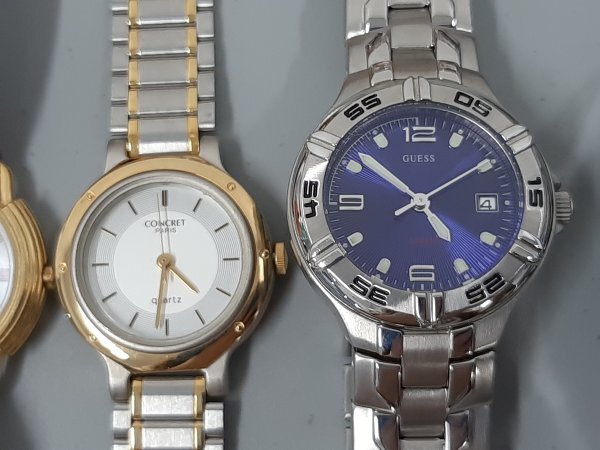 0304U100　時計　腕時計　ジャンク品　おまとめ　SEIKO　DIOR　GUESS　など　刻印あり　_画像2