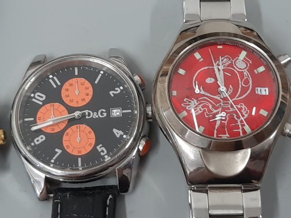 0401U20　時計　腕時計　ジャンク品　おまとめ　SWATCH　D&G　HILTON　スヌーピー　など_画像3