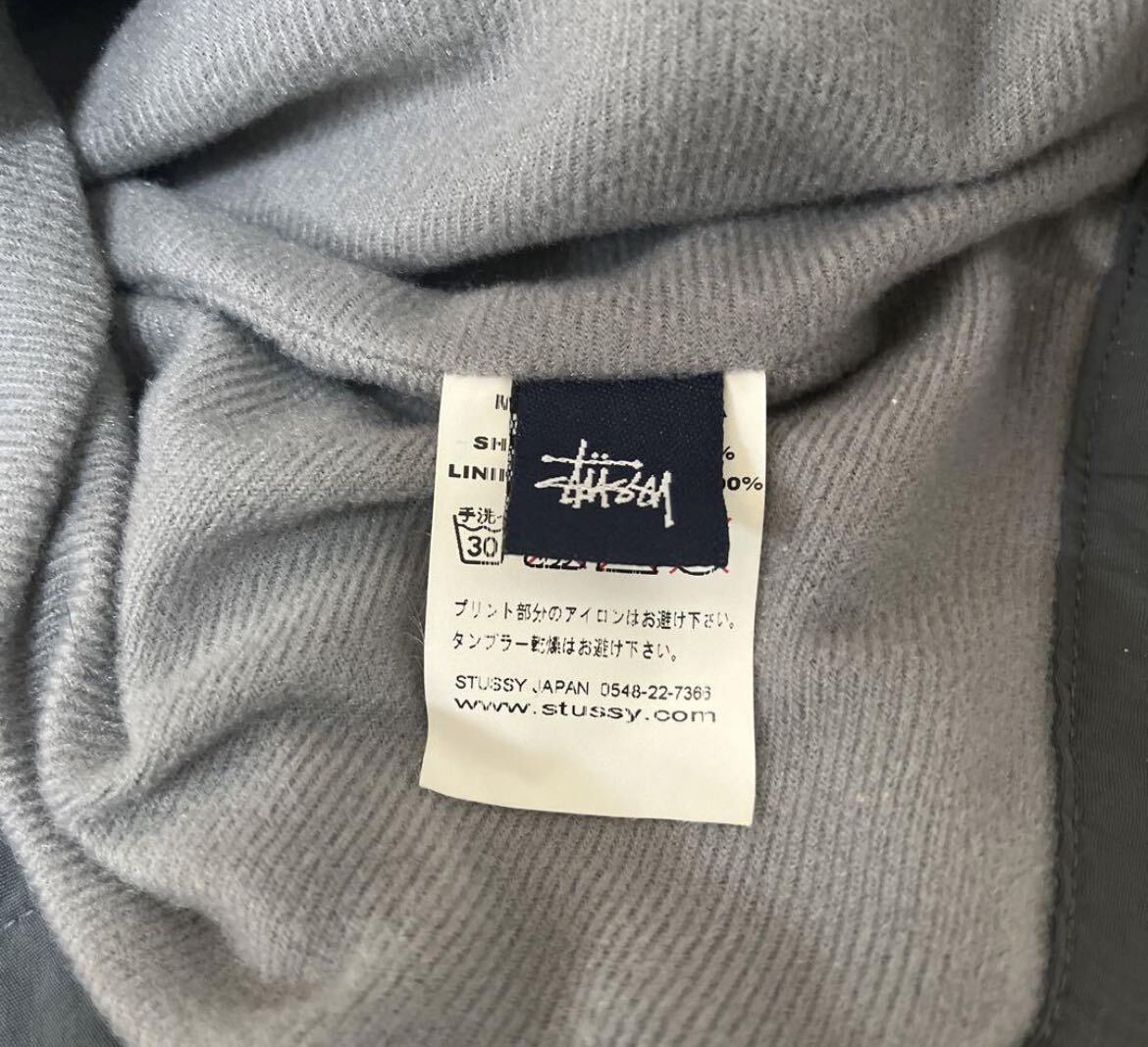 stussy オールド ステューシー ナイロンジャケット コーチジャケット L 長袖 デカロゴ 90s 90年代 フード付 ワールドトライブ BIG LEAGUE