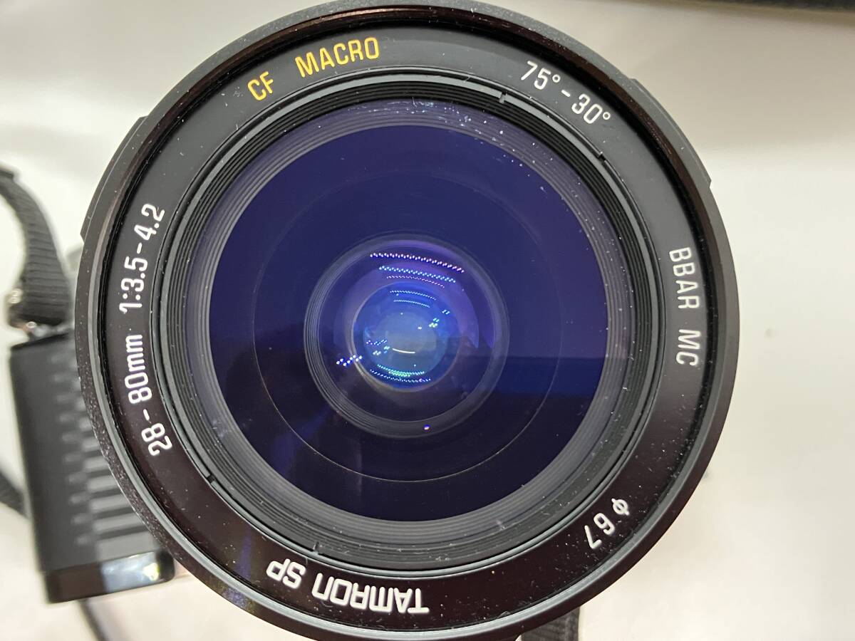 【3794】Canon AL-1 ボディ　TAMRON SP 28-80mm 3.5-4.2 レンズ　セット　簡易動作確認済み　説明書・エアー・バッグ付き_画像3