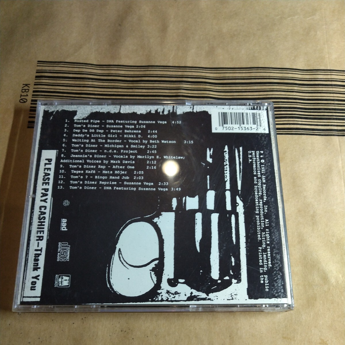 VA「Tom’s Album」米CD 1991年 ★★Diner DNA suzanne vega スザンヌ・ヴェガ ベガ　_画像2