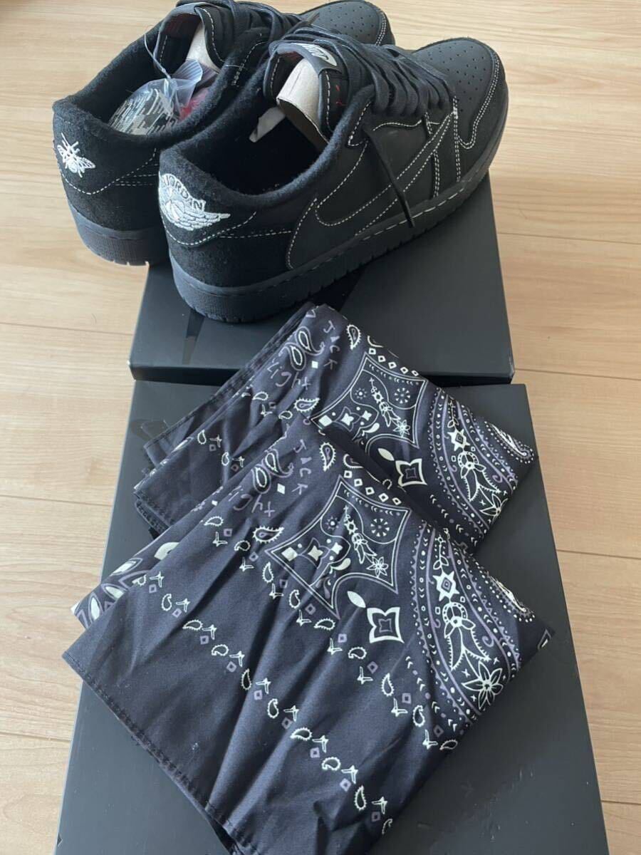 【新品】Travis Scott × Nike Air Jordan 1 Low Black Phantom 27.5cm ナイキ トラヴィススコット ブラックファントム エアージヨーダン1