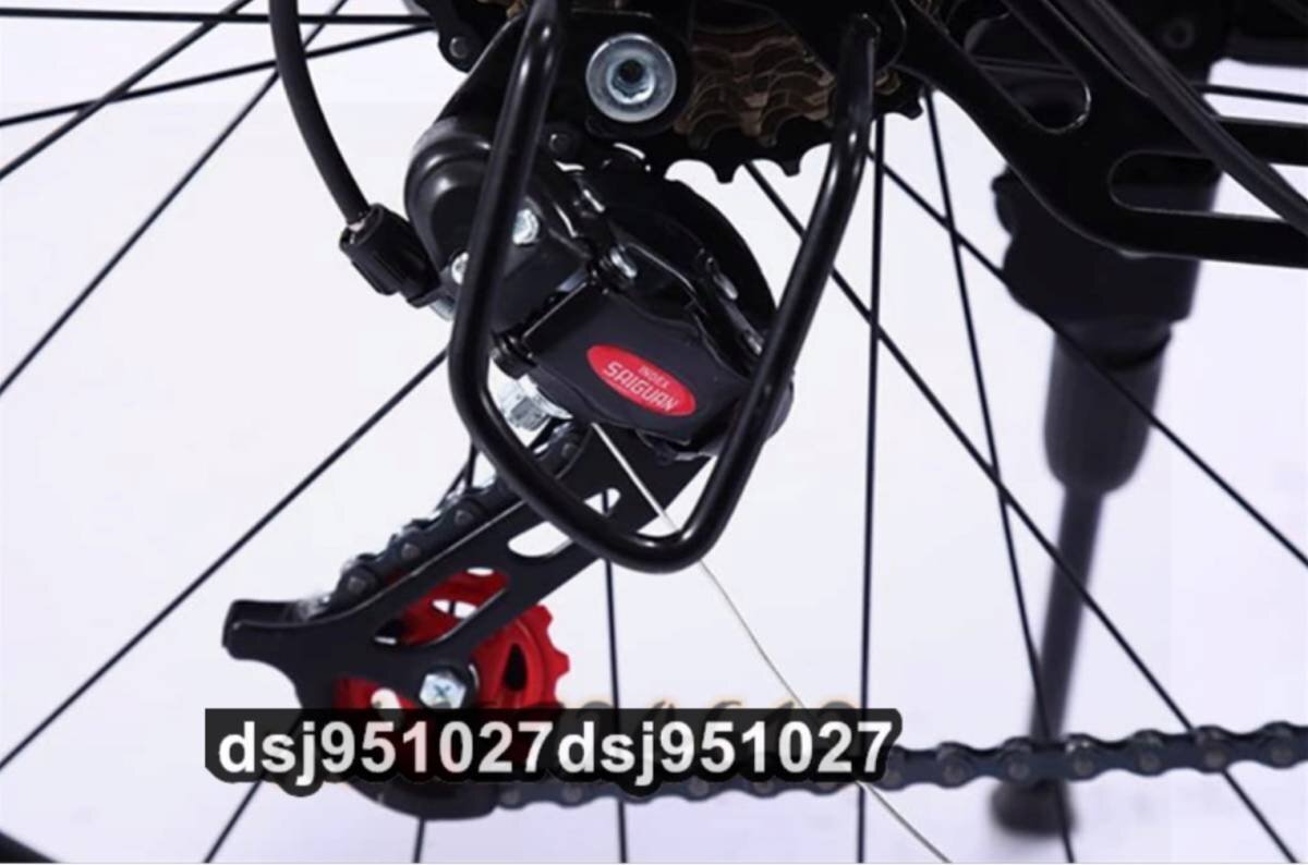 21速可変速固定ギア マウンテン バイク、デュアル ディスク アーバン ブレーキ付きの 26 インチ 60 スポーク自転車_画像2