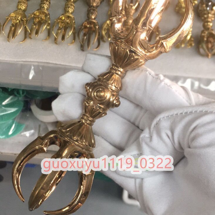 密教法具 寺院仏具」真言宗 金剛杵 五鈷杵 仏具 銅製 磨き仕上げ 密教法具 寺院仏具」真言宗 金剛杵 五鈷杵 仏具 銅製 磨き仕上げ