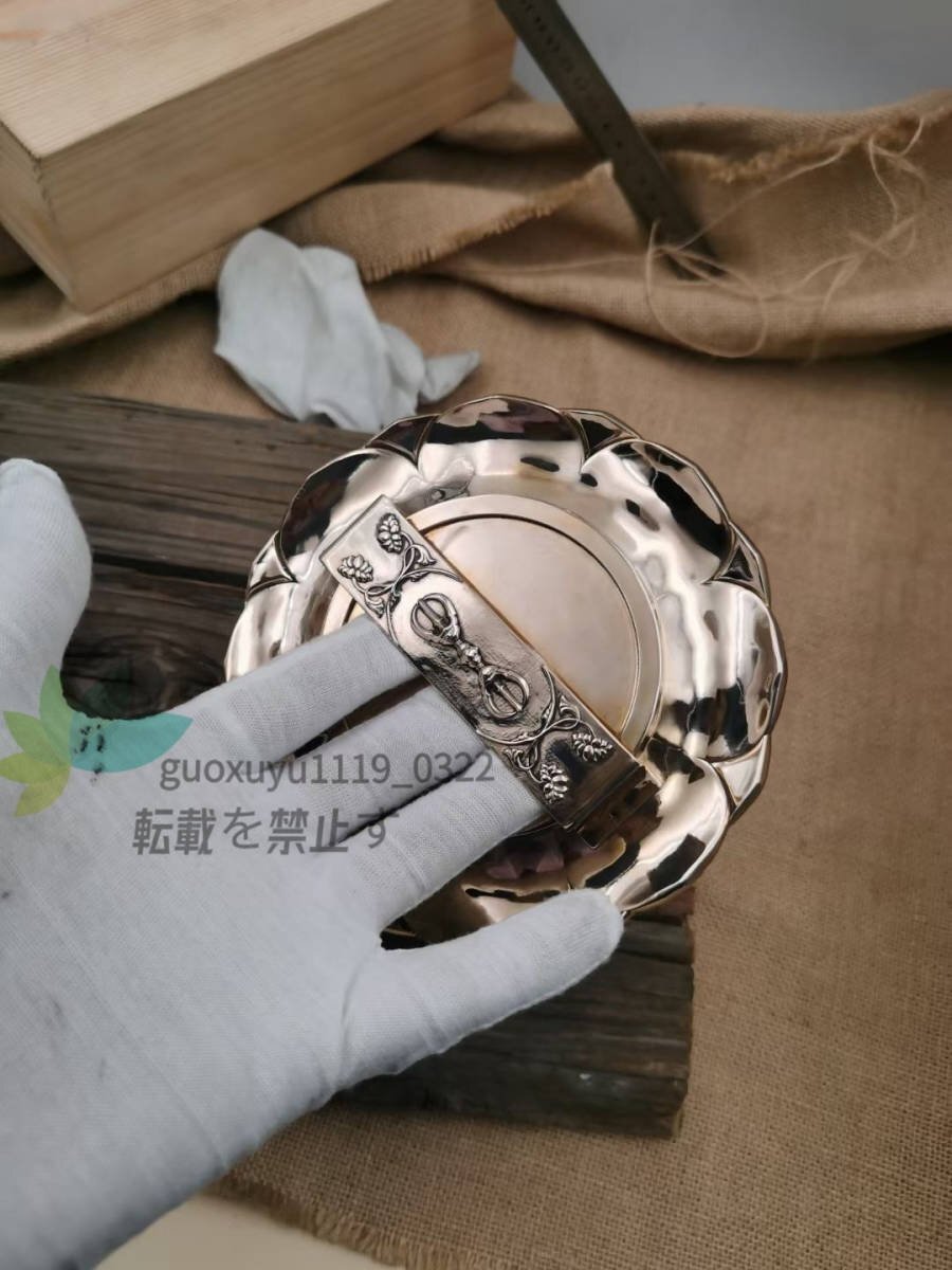 密教法具 寺院用仏具」 大々型 灌頂用 宝鏡 真鍮製15x15cm 仏壇 密教法具 寺院用仏具」 大々型 灌頂用 宝鏡 真鍮製15x15cm 仏壇