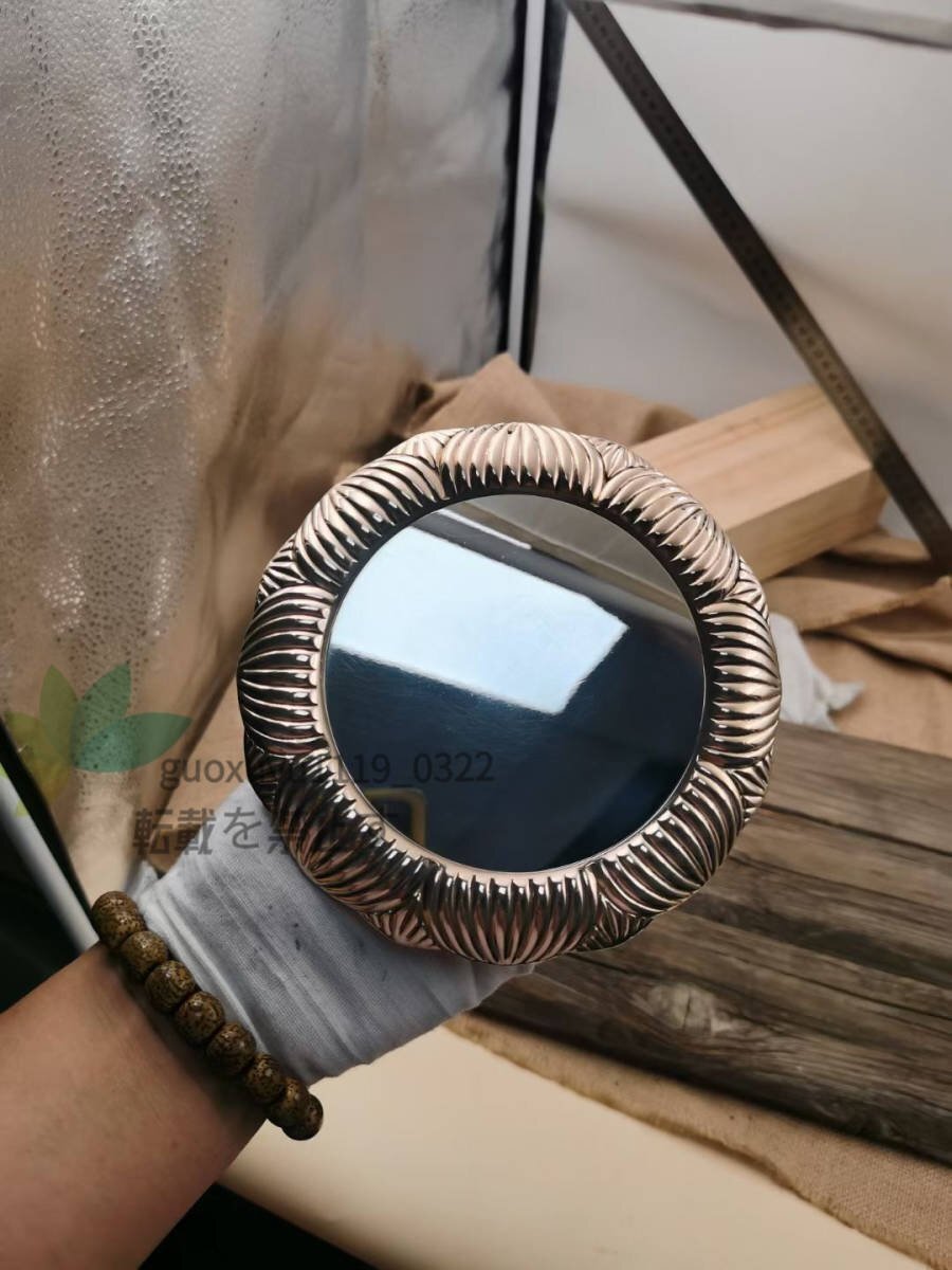密教法具 寺院用仏具」 大々型 灌頂用 宝鏡 真鍮製15x15cm 仏壇 密教法具 寺院用仏具」 大々型 灌頂用 宝鏡 真鍮製15x15cm 仏壇