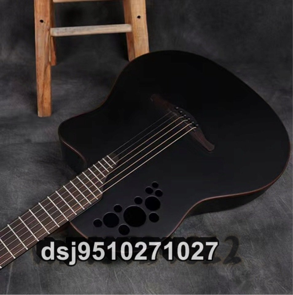 アコースティックギター 弦楽器 1:18閉鎖弦ノブ ケース付き ピックアップ 21フレット 表面単板 トウヒ 炭素繊維材料 炭化合成木材_画像3