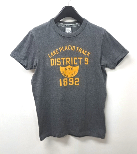 S【ABERCROMBIE Vintage Tee S LAKE PLACID TRACK DISTRICT 9 NYS PARKS DEPT 1892 アバクロンビー＆フィッチ Tシャツ A&F】の画像3
