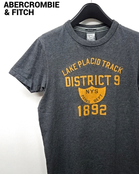 S【ABERCROMBIE Vintage Tee S LAKE PLACID TRACK DISTRICT 9 NYS PARKS DEPT 1892 アバクロンビー＆フィッチ Tシャツ A&F】の画像2