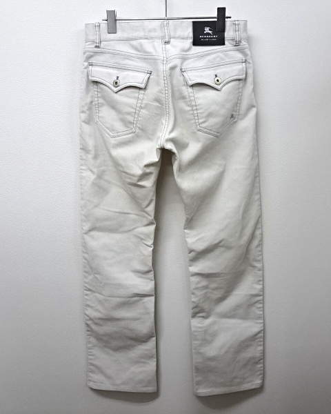 73【BURBERRY BLACK LABEL Pants BMS10-519-02 White バーバリー ブラックレーベル パンツ コーデュロイ ホワイト】_画像2