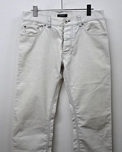 73【BURBERRY BLACK LABEL Pants BMS10-519-02 White バーバリー ブラックレーベル パンツ コーデュロイ ホワイト】_画像4