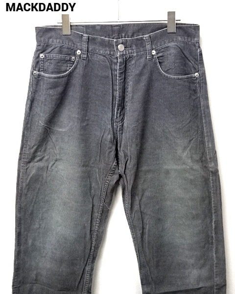 [MACKDADDY Summer Corduroy Pants Gray Mack Daddy summer kote.roi pants gray Old old clothes ]