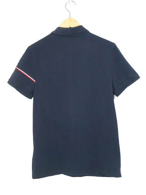モンクレール MONCLER ポロシャツ 84093 トリコロール ワッペン 半袖 ネイビー size M メンズの画像2