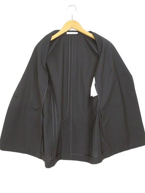 アイシービー iCB ジャケット 袖ファスナー テーラード 1B ウール ポリエステル 春夏ジャケット ブラック size 4 レディースの画像7