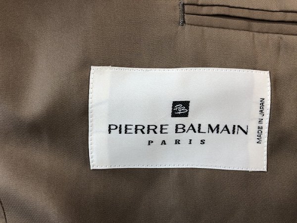 Pierre Balmain Pierre Balmain men's shoulder pad cashmere . made in Japan lining side Benz nappy jacket 98AB6 khaki yellow 