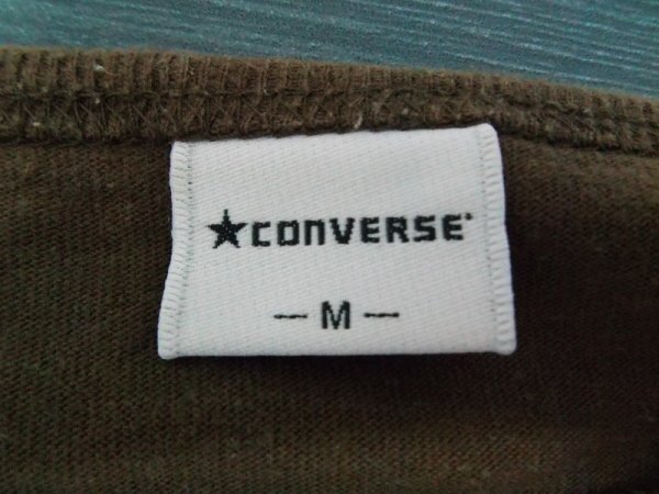 CONVERSE ALL STAR コンバースオールスター メンズ ビッグロゴプリント ロンT M 茶色_画像2