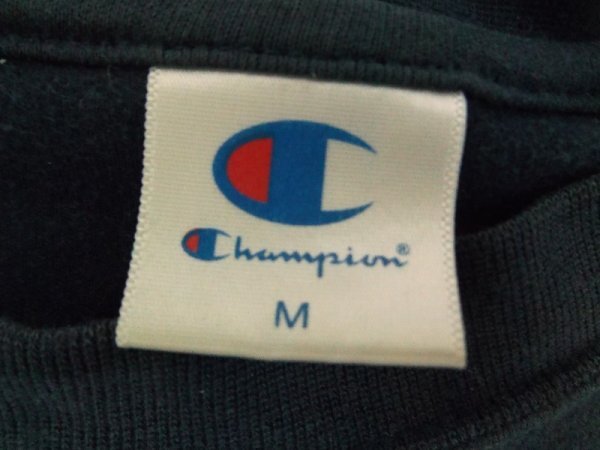 Champion チャンピオン メンズ ワンポイント刺繍 ロンT 長袖Tシャツ M ネイビー_画像2