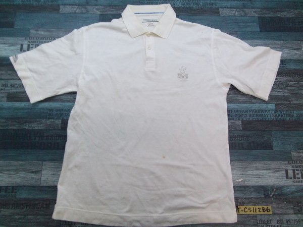 CUTTER&BUCK カッター＆バック メンズ ゴルフ 半袖ポロシャツ M 白の画像1