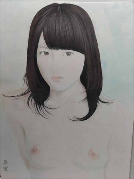 パステル画のプリント『響朝』_画像1