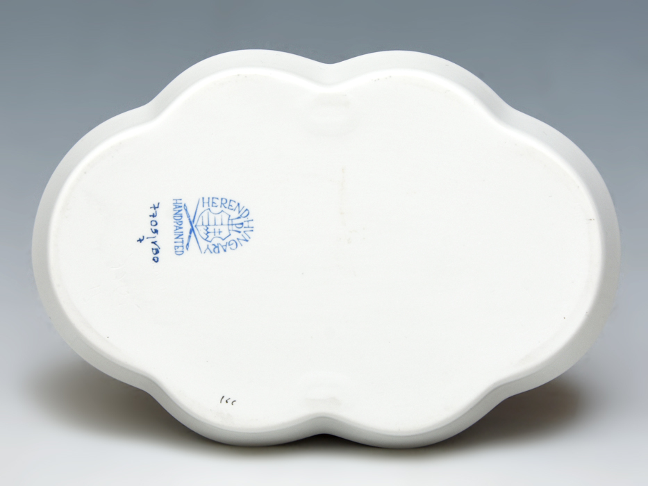 HEREND ヘレンド ヴィクトリアブーケ トレイ 小皿 箱付 しおり 牡丹 シノワズリ 陶磁器 西洋陶磁器 西洋美術 皿 洋食器　　z6780a_画像6