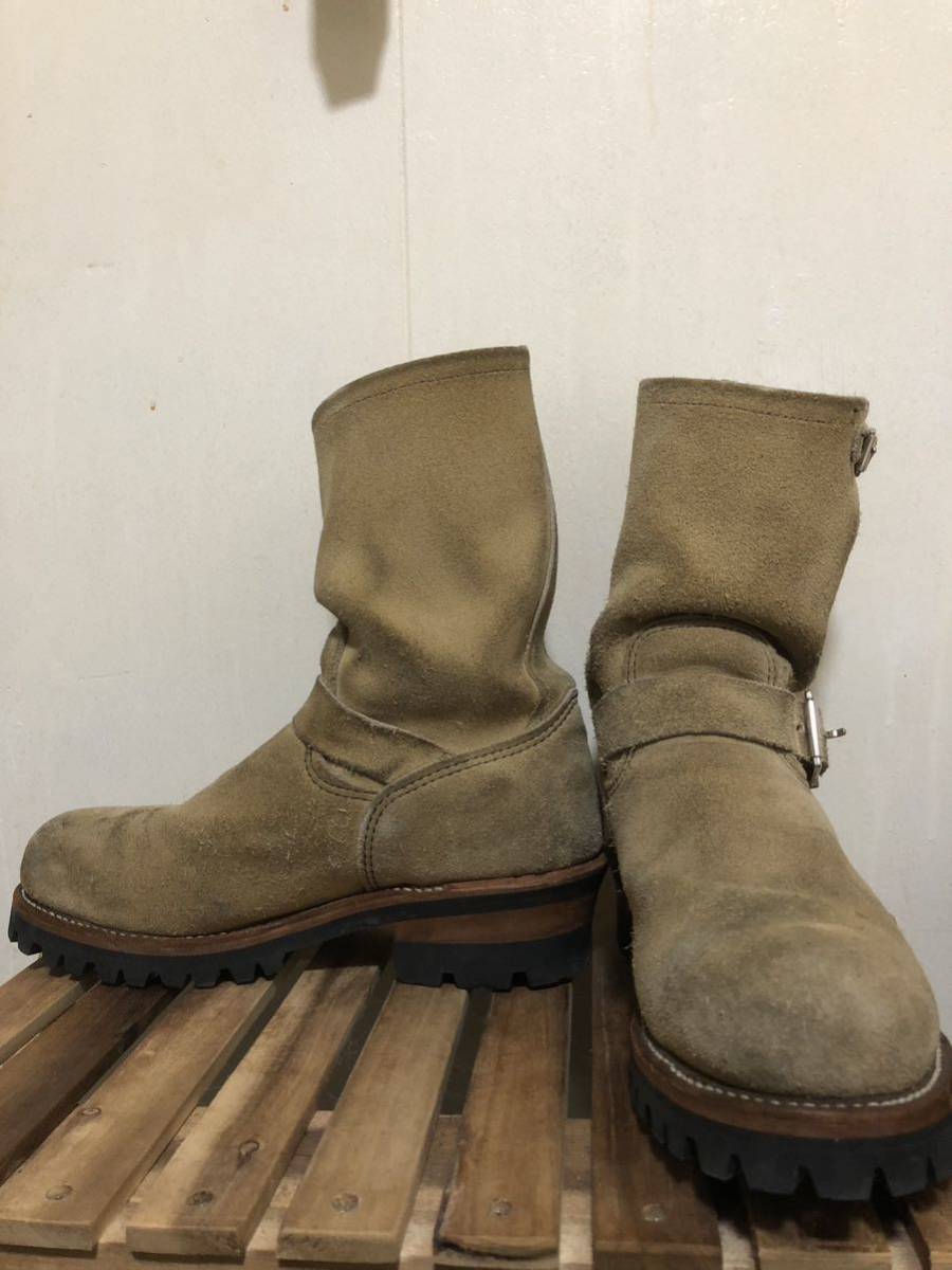 福禄寿カスタム　8D PT99 RED WING 8268 レッドウイング エンジニアブーツ スウェード　ラフアウト ビブラムソールカスタム　USA製_画像1