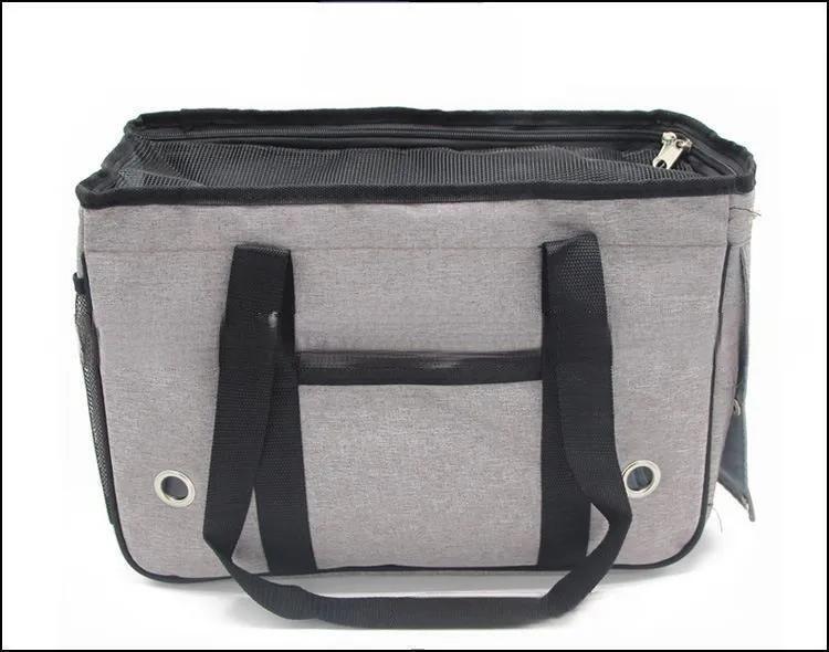  pet carry bag folding tote bag dog cat outing through . gray 