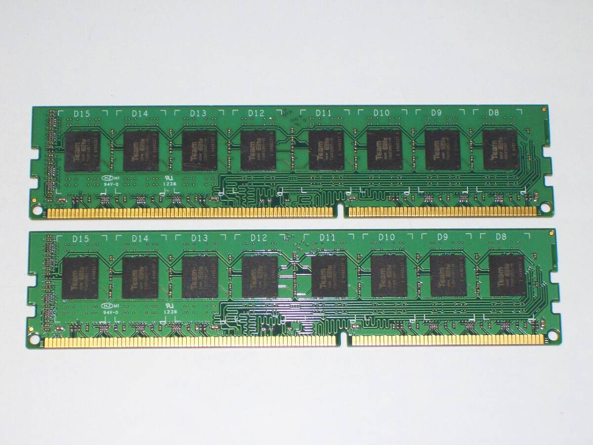 ◆Team Elite製 PC3-12800 (DDR3-1600) 16GB（8GB×2枚組）完動品 即決！②★送料120円！_画像3