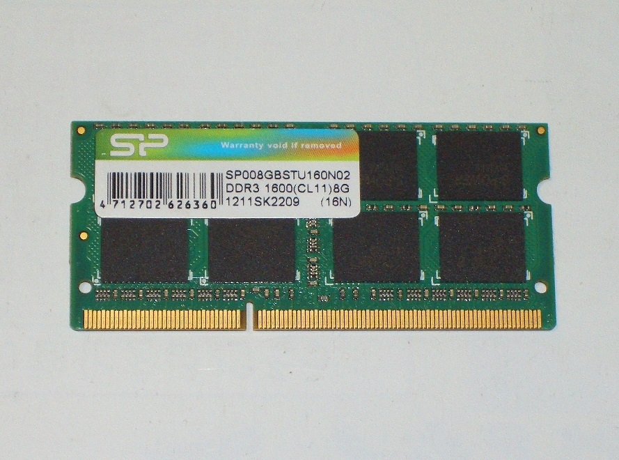 ◆SILICON POWER製 PC3-12800 (DDR3-1600) 8GB 完動品 即決！★送料120円！_画像1