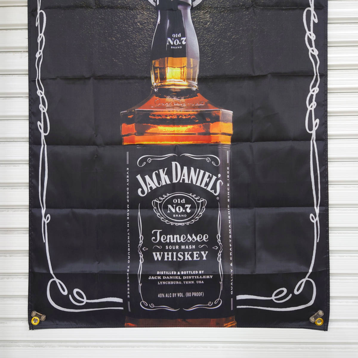 ジャックダニエル フラッグ P400 JACK DANIEL’S グッズ ガレージポスター パブ 店内壁面装飾 USA雑貨 旗 Bar インテリア ウイスキー 看板_画像8