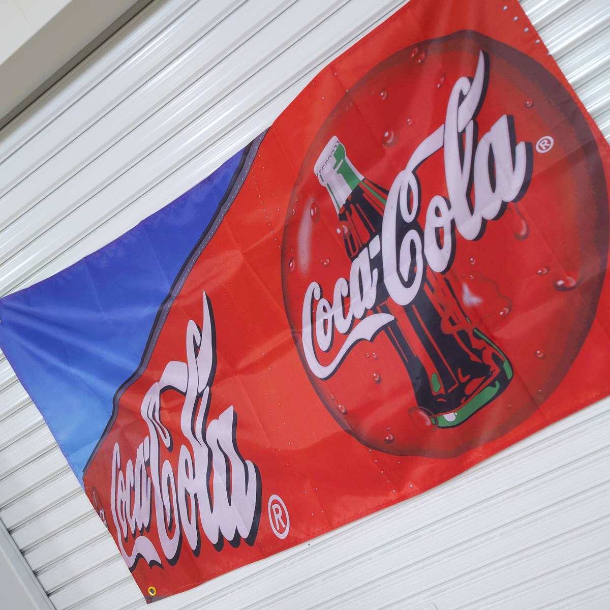 コカ・コーラ フラッグ P340 アメリカン雑貨 ガレージ装飾 旗 両面印刷 クラシック USAポスター 看板 USA輸入雑貨 Coca-Cola 広告 バナー _画像9