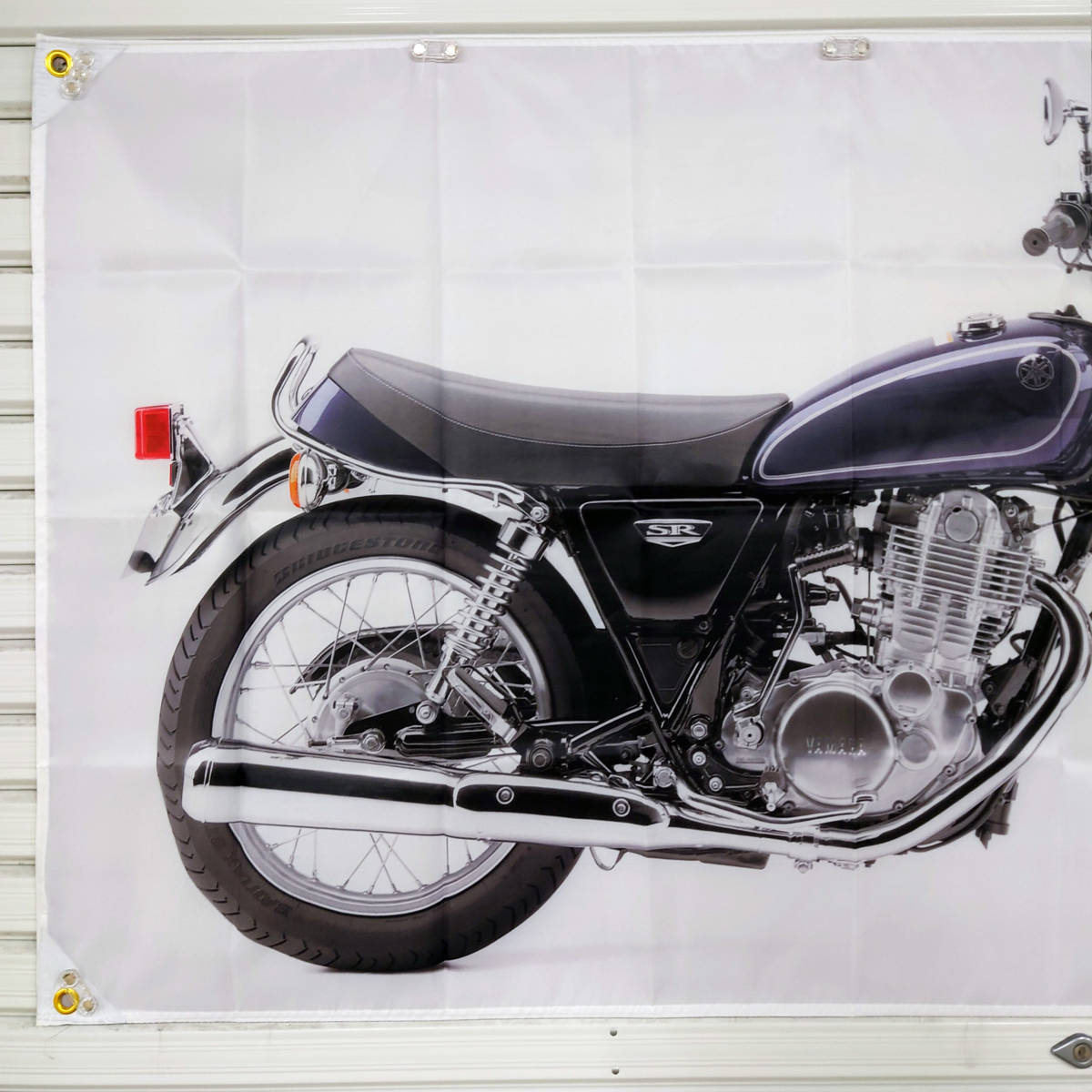 SR400 フラッグ P305 YAMAHA ガレージ装飾 室内装飾壁面ポスター ヤマハ オートバイ雑貨 バナー インテリア バイクグッズ 看板 リビング 旗_画像9