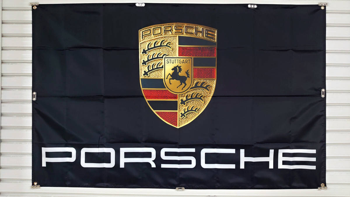 ポルシェ フラッグ 1500×900㎜ P40 バナー 看板 タペストリー カーショップ アクセサリー porsche 911 ケイマン ボクスター ガレージ装飾の画像3