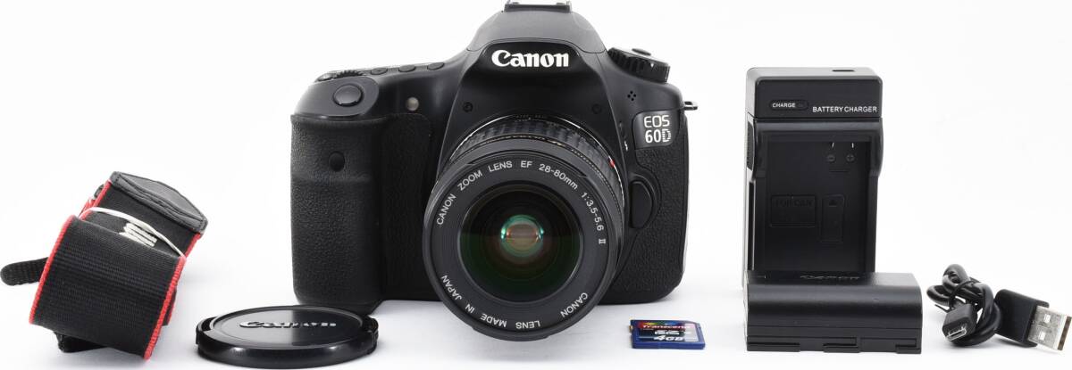 C04/5600A-16 / キャノン Canon EOS 60D ボディ レンズセット 【ショット数 13,278回】_画像2